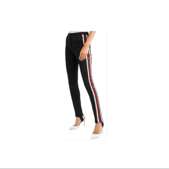 Gucci Pants - GUCCI
Women's Black Swarovski Crystal-embellished Striped Track Pants